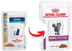 Royal Canin Renal Feline Fish hrana umeda dietetica pentru pisici cu insuficienta renala cronica, cu peste 24 x 85 g