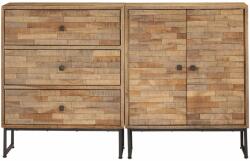 vidaXL Set servantă, 2 piese, lemn de tec reciclat (275655) Comoda
