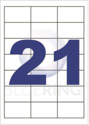 BLUERING Etikett címke, 63, 5x38, 1mm, 100 lap, 21 címke/lap Bluering® (MEN-OR-BRET125)