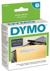 DYMO Etikett Dymo LW nyomtatóhoz 25x54mm, 500 db etikett/doboz, Original, fehér (S0722520) - tintasziget