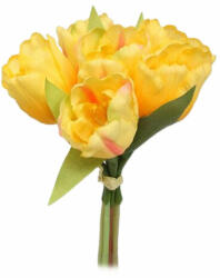4-Home Lalele mănunchi flori artificiale, galbene