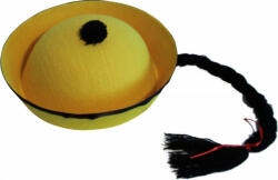 Textil citromsárga kínai mandarin kalap fonattal