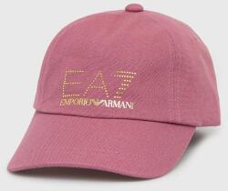 EA7 Emporio Armani pamut sapka rózsaszín, nyomott mintás - rózsaszín Univerzális méret
