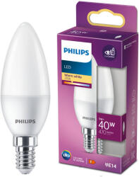 Philips E14 LED gyertya 5W 470lm 2700K melegfehér - 40W izzó helyett (929003541118)