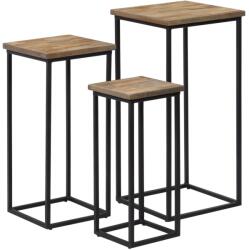 vidaXL Set de masă cu plante din 3 piese, lemn de tec reciclat (246088)