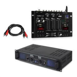 Skytec SPL700EQ PA, set de amplificator cu mixerul Resident DJ 22 BT 2CH (PL-1182-32304) (PL-1182-32304)
