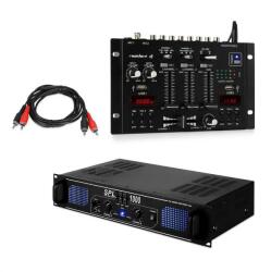 Skytec SPL1000EQ PA, set de amplificator cu mixerul Resident DJ 22 BT 2CH (PL-1183-32304) (PL-1183-32304)