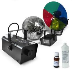 Electronic-Star SET - bile disco stroboscop și reflector multi-color, aparat pentru producerea ceții, Lichid pentru mașini de fum (PL-2450-2651) (PL-2450-2651)
