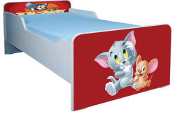 Pat cu Tom & Jerry saltea 140x70 cm inclusa, varianta 2-8 ani cu sertar - PTV2023 (PTV2023)