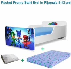 Oli's Pachet Promo Pat Start Eroi in Pijamale, pt copii cu varste intre 2 si 12 ani, cu saltea si husa impermeabila - PC-PCH-PRO-STR-PJM-80 (PC-PCH-PRO-STR-PJM-80)