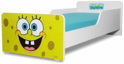 Produs in Romania Pat Start Sponge Bob 2-8 ani + saltea 140x70x12 cm + husa impermeabila - PC-PCH-PRO-STR-SPG-70 (PC-PCH-PRO-STR-SPG-70)