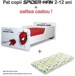 Oli's Patut Start Spiderman pentru baieti 2-12 ani, varianta cu saltea 160/80/6 cm cu lana PC-P-MOK-SPM-80 (PC-P-MOK-SPM-80)