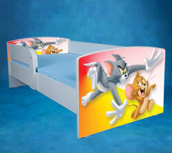 Pat imprimat Tom & Jerry cu sertar si saltea inclusa 160x80 PTV1770 (PTV1770)