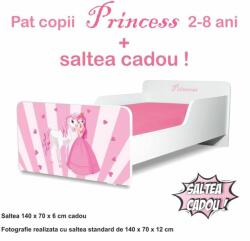 Oli's Patut Start Princess Pony Fete 2-8 ani, cu saltea cu lana 140x70x6 cm inclusa - PC-P-MOK-PRP-70 (PC-P-MOK-PRP-70)