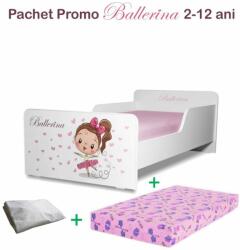 Produs in Romania Pachet Promo Patut De Fete Creativ Balerina Pentru Copii 2-12 Ani, Include Saltea Cu Lana Si Husa Impermeabila - ASC-ch-pro-str-bal-80 (PC-PCH-PRO-STR-BAL-80)