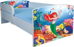 Patut cu personaj Ariel pentru fete 2-8 ani, cu saltea 140x70 inclusa, fara sertar PTV2676 (PTV2676)