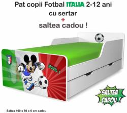 Oli's Pat copii Fotbal Italia 2-12 ani cu sertar si saltea cu lana PC-P-MK-FTB-ITA-SRT-80 (PC-P-MK-FTB-ITA-SRT-80)