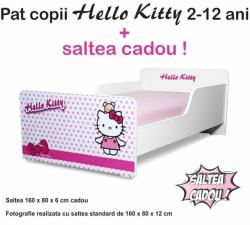 Oli's Pat Fete 2-12 ani Start Hello Kitty cu saltea din lana 160x80 inclusa - PC-P-MOK-HKT-80 (PC-P-MOK-HKT-80)