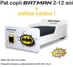 Oli's Pat de baieti Start Batman include saltea cu lana 160x80 - PC-P-MOK-BTM-80 (PC-P-MOK-BTM-80)