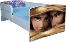  Pat imprimat cu Rapunzel pentru fete cu saltea inclusa 160x80 fara sertar PTV1832 (PTV1832)