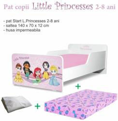 Oli's Pat copii little princesses 2-8 ani + saltea 140x70x12 cm + husa impermeabila - PC-PCH-PRO-STR-LPR-70 (PC-PCH-PRO-STR-LPR-70)
