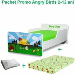 Oli's Pat Start Angry Birds 2-12 ani + saltea cu lana 160x80x12 cm + husa impermeabila - PC-PCH-PRO-STR-ANG-80 (PC-PCH-PRO-STR-ANG-80)