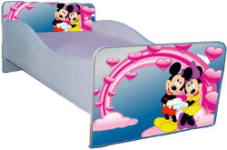 Patut fete Mickey si Minnie 2-8 ani, cu sertar si saltea 140x70 cm incluse PTV2207 (PTV2207)