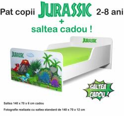 Oli's Pat copii 2-8 ani Start Jurassic cu saltea cu lana 140x70 inclusa - PC-P-MOK-JUR-70 (PC-P-MOK-JUR-70)