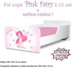 Oli's Pat Fetite Start Pink Fairy de la 2 la 12 ani, cu saltea cu lana inclusa PC-P-MOK-PFR-80 (PC-P-MOK-PFR-80)