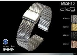  Diloy acél MESH10 óraszíj, fekete, 18mm