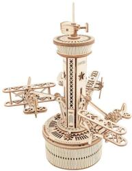 Rokr Puzzle 3D cutiuta muzical, Turnul Air-control, ROKR, Lemn, 255 piese, AMK41