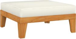 vidaXL Taburet modular, cu pernă alb crem, lemn masiv de acacia (312152)