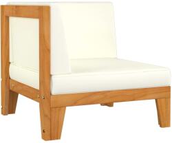 vidaXL Canapea colțar modulară cu perne alb crem, lemn masiv de acacia (312148) - comfy