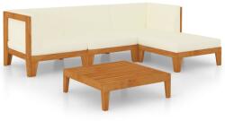 vidaXL Set mobilier grădină cu perne, 5 piese, lemn masiv acacia (3058108) - comfy