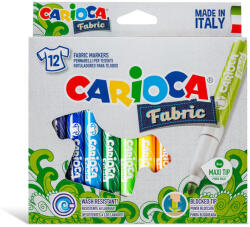 CARIOCA Textilfilc 12 db-os készlet - Carioca textil filctoll (CAR-40957)