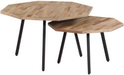 vidaXL Set măsuțe de cafea, 2 piese, lemn de tec reciclat, hexagon (246097) Masa de cafea