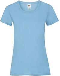Fruit of the Loom Női póló Csapott ujjú Fruit of the Loom Valueweight T Lady-Fit - L (14), Ég kék