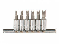 Genius Tools set de biți pentru chei în soclu crowa, 1/4", 6 piese (BS-206S) (MK-BS-206S) Set capete bit, chei tubulare