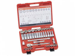 Genius Tools set de cap de cioară, metric, lung și standard, 1/2", 39 de bucăți (TW-439M) (MK-TW-439M) Set capete bit, chei tubulare