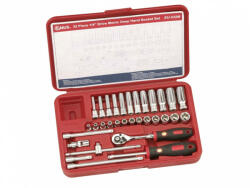 Genius Tools Set de biți pentru cioplitori, metric, lung și standard, 1/4", 32 de piese (EU-232M) (MK-EU-232M) Cheie tubulara