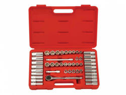 Genius Tools set de cap de cioară, metric+col, lung și standard, 3/8", 47 de bucăți (GS-347MS) (MK-GS-347MS) Cheie tubulara