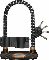 Master Lock U-lakat Kulcsos 210mmx110mmx13mm Fekete Reflexcsíkos