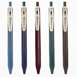 Zebra Zseléstoll készlet ZEBRA Sarasa nyomógombos 0, 5, 5db-os vintage szinű a tinta is (69420)