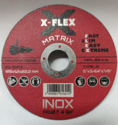 FLEX X-flex Matrix Fémvágó Korong Inox 125x1, 2x22, 23mm (990002)