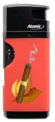 Atomic Cigars 3D mintás kihajtható szivar öngyújtó szúrólánggal - piros (E-35314-piros)