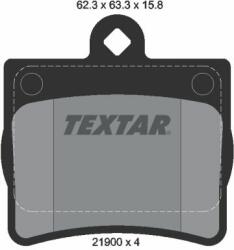 TEXTAR set placute frana, frana disc TEXTAR Q+ 2190003 (2190003)