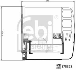 Febi Bilstein Filtru ulei FEBI BILSTEIN 175373 (175373) - automobilus