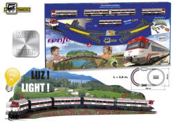 Pequetren Jucarie trenulet Cernicas Renfe cu lumina, cale ocolire si peisaj diorama - Lungime sine 5.80 m (680) Trenulet