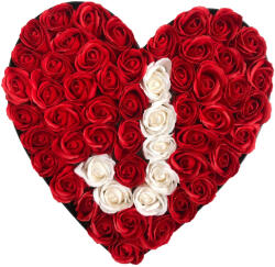 Colorissima Litera J din Trandafiri in Cutie in Forma de Inima - colorissima - 99,00 RON