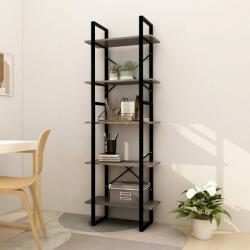 vidaXL Bibliotecă cu 5 rafturi, gri, 60x30x175 cm, lemn de pin (3081985) Biblioteca